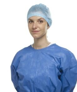 GORRO AZUL LAZO POSTERIOR REGULABLE 100u.