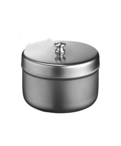 4034 TARRO PARA ALGODON C/TAPA INOX 120X80mm.