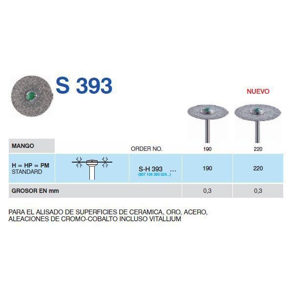 SH393-190 PM DISCO DIAM.MACIZO