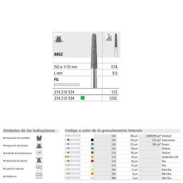 FG 123/6 886Z-018 FG DIAM. MEDIO 6U.