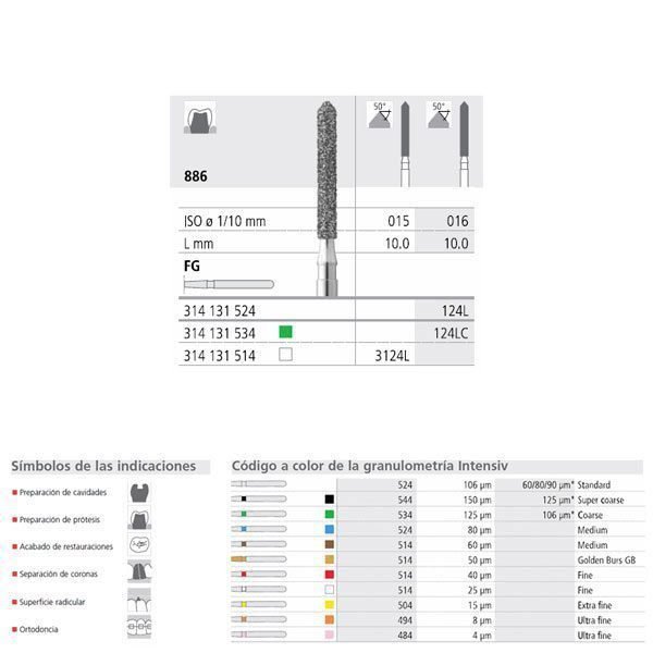 FG 124L/6  886-016 FG DIAM. MEDIO 6U.