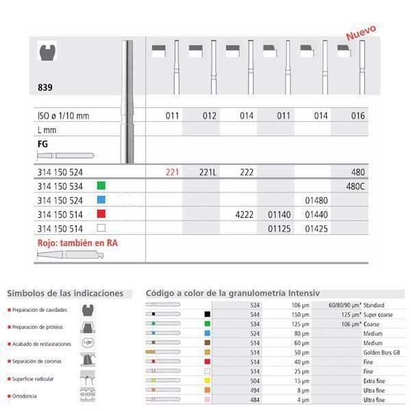 FG 221L/6 839-012 FG DIAM. MEDIO 6U.