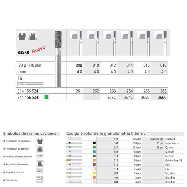FG 261/6 835KR-008 FG DIAM. MEDIO 6U.