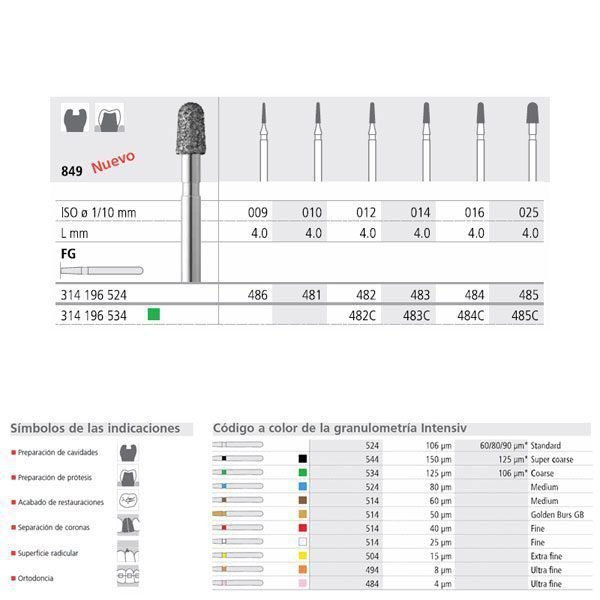 FG 483/6   849-014 FG DIAM. MEDIO 6U.