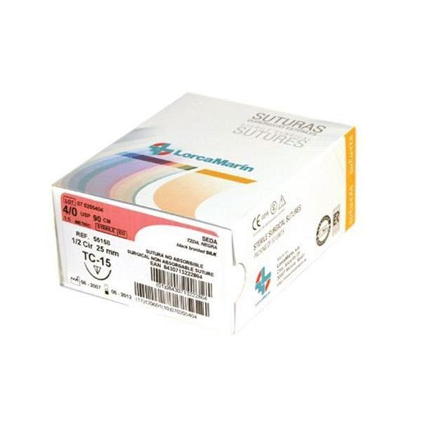 SUTURA SEDA TB-15 5/0 12u.