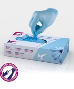 GUANTES NITRILO S/P AZUL MED. 100u
