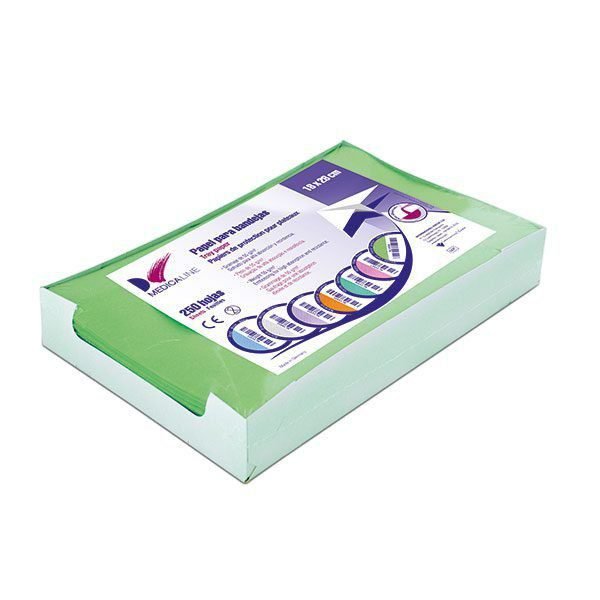 PAPEL ABSORB. BANDEJAS VERDE FRESH 18x28cm. 250u.