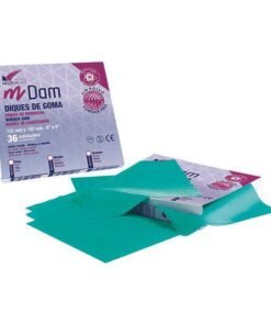 DIQUES DE GOMA FINOS VERDES 36u.