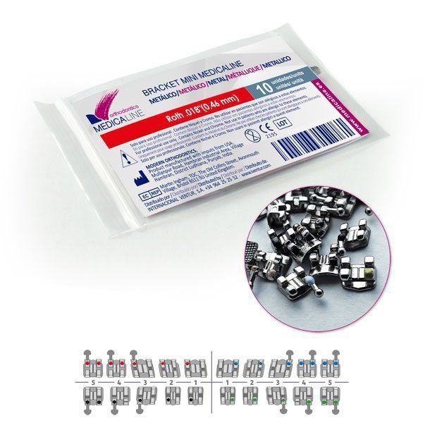 Bracket ML metal Mini Roth .018 L3R Hook rep