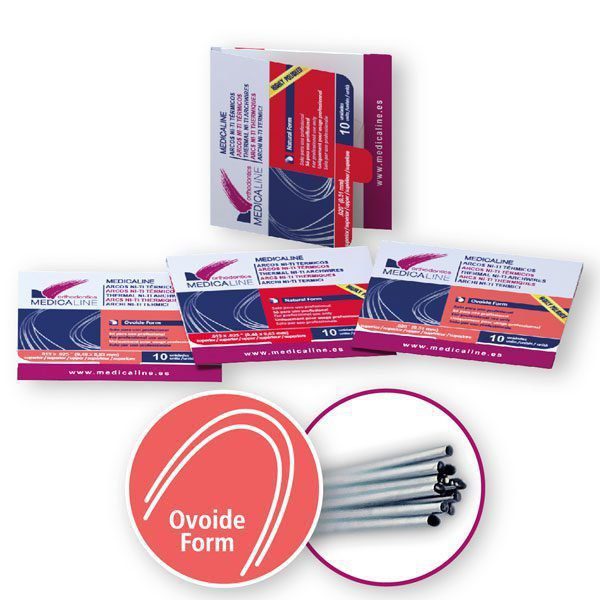 Arco ML NiTi térmico redo sup .020 Ovoide 10u.