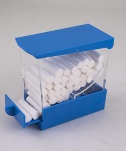 DISPENSADOR ROLLOS ALGODON AZUL