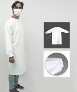 BATA IMPERMEABLE LAVABLE BLANCA 1u CALIDAD SUP