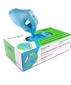 GUANTES NITRILO AZUL GRANDES 100u